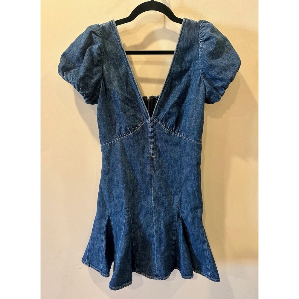 Alice + Olivia Blue Denim Mini Dress